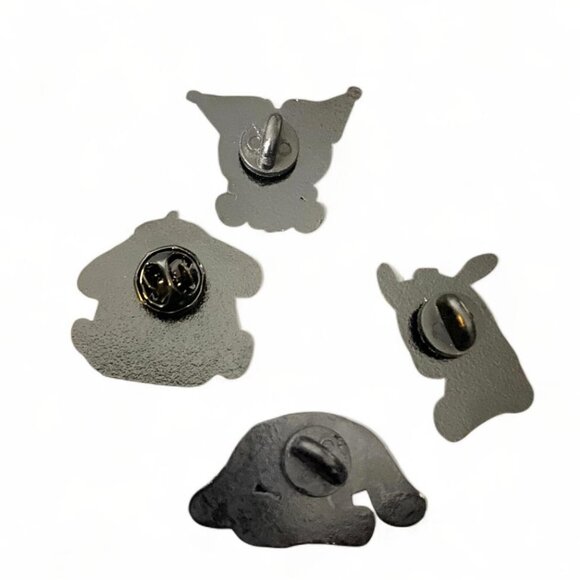 NEW - SANRIO Enamel Jewelry Metal Pin Brooch Set (4 PC) SNACK PACK COLLECTION 1 - Picture 2 of 3